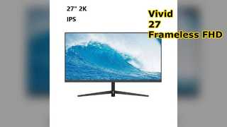 Rahmenloser 27-Zoll-FHD-LED-Monitor mit lebendigem IPS