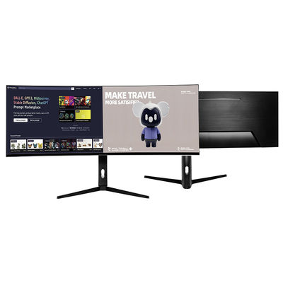 Großhandel OEM Super-breit gekrümmter Monitor IPS Panel 49 Zoll 5k 5120*1440 75Hz Büro Monitor Gaming PC Monitor gekrümmt
