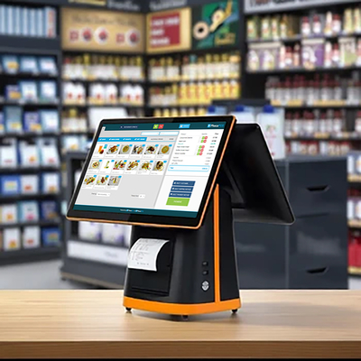 15 Zoll Pos AIO Maschine Dual-Touchscreen-POS-Monitor für Kassenoperationen, perfekt für Einzelhandelsbetriebe