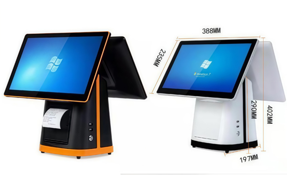 Helle 300cdm2 15,6 Zoll Dual-Screen POS-Maschine für Einzelhandelsgeschäfte und Restaurants